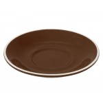 15.5cm Latte Saucer - Brown, Glazed Porcelain - ROCKINGHAM