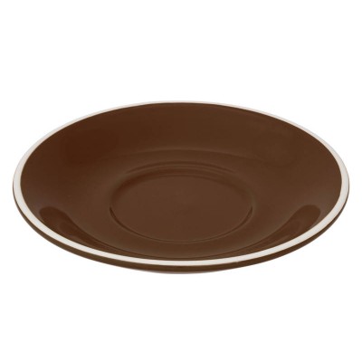15.5cm Latte Saucer - Brown, Glazed Porcelain - ROCKINGHAM