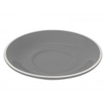 15.5cm Latte Saucer - Grey, Glazed Porcelain - ROCKINGHAM