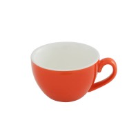 200ml Cappuccino Cup - Orange, Glazed Porcelain