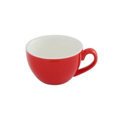 200ml Cappuccino Cup - Red, Glazed Porcelain