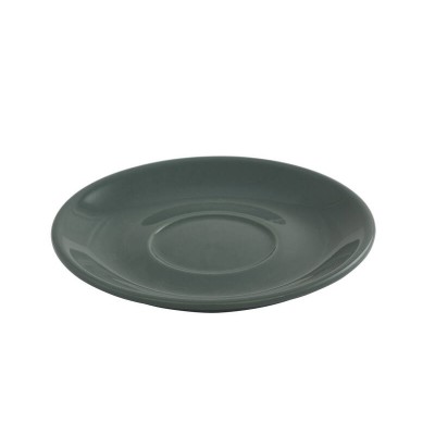 14cm Glazed Porcelain Saucer - Grey, Side Plate