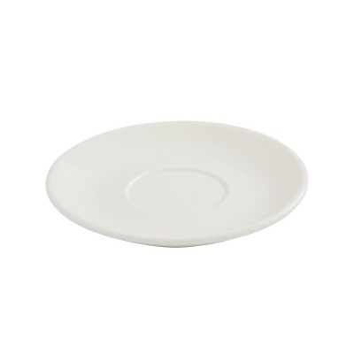 14cm Glazed Porcelain Saucer - White, Side Plate