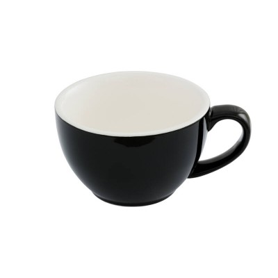 300ml Latte Coffee Cup - Black, Glazed Porcelain