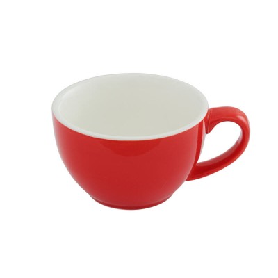 300ml Latte Coffee Cup - Red, Glazed Porcelain