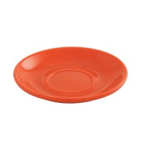 15cm Glazed Porcelain Saucer - Orange, Side Plate