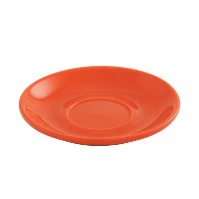15cm Glazed Porcelain Saucer - Orange, Side Plate
