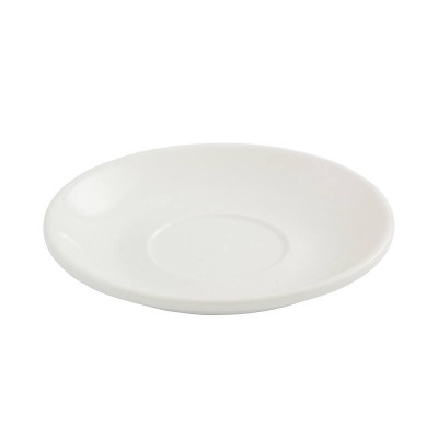 15cm Glazed Porcelain Saucer - White, Side Plate