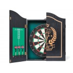 Dartboard with Cabinet - Bristle Dart Board with 6 Darts & Scoreboard