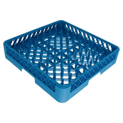 Dishwasher Tray Rack - 64 Peg for Plates - Blue - 49.5cm x 49.5cm