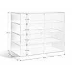 4-Tier Cake & Bakery Display Cabinet - Food Grade Clear Acrylic 65cm