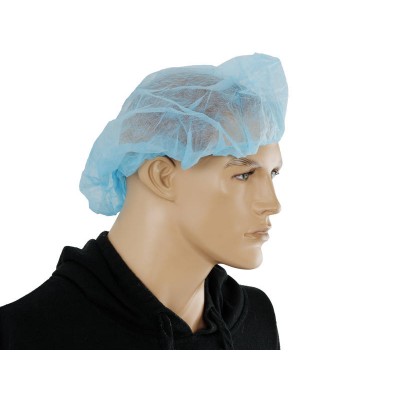 50 Pack Disposable Hats - Bouffant Style - Blue