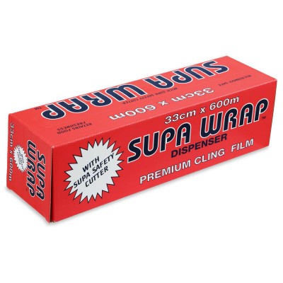 33cm x 600m Supa Wrap Premium Cling Film & Dispenser