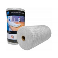 45m Antibacterial Cleaning Wipes - 90 Heavy Duty Sheets - 30cm x 50cm - White