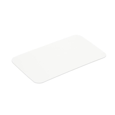 50 Medium Oblong Tray Lids for Foil Containers - White Card - 18cm x 10cm