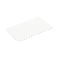 50 Small Oblong Tray Lids for Foil Containers - White Card - 13cm x 10.5cm