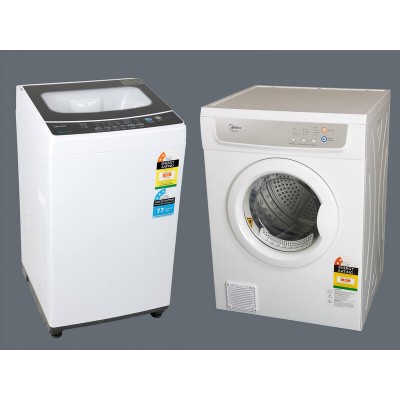 7kg Vented Tumble Dryer + 5.5Kg Top Loading Washing Machine MIDEA