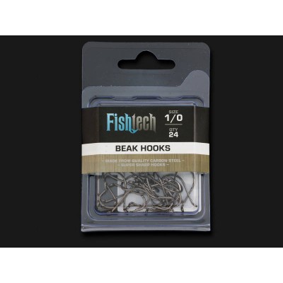 FISHTECH Beak Hook 1/0 - 24 Pack - Size #1 Fishing Hooks