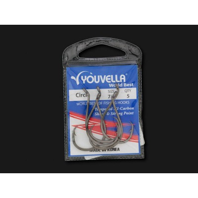 YOUVELLA Circle Hooks - Size 7/0 - Pack Of 5