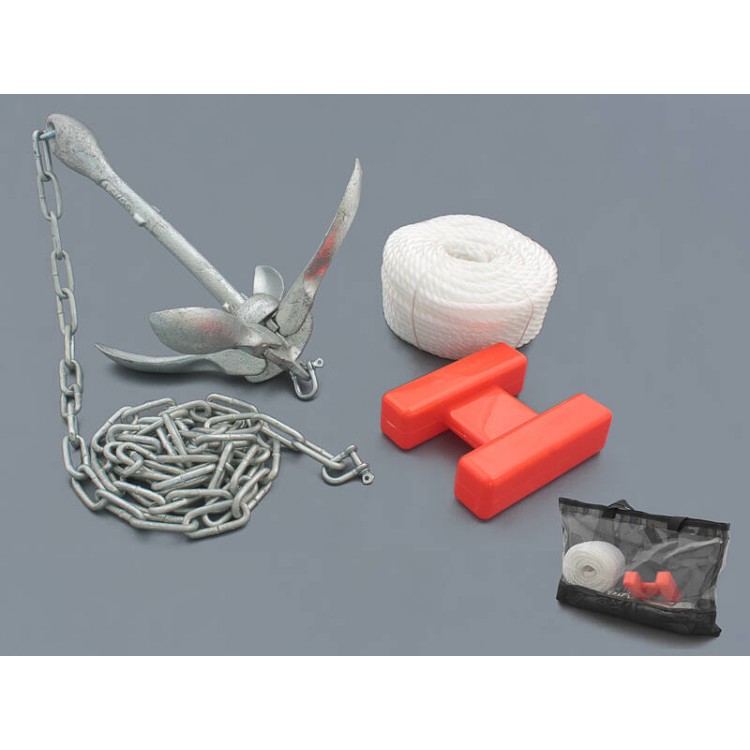 1.5Kg Kayak Anchor with Chain, Rope & Winder Kit