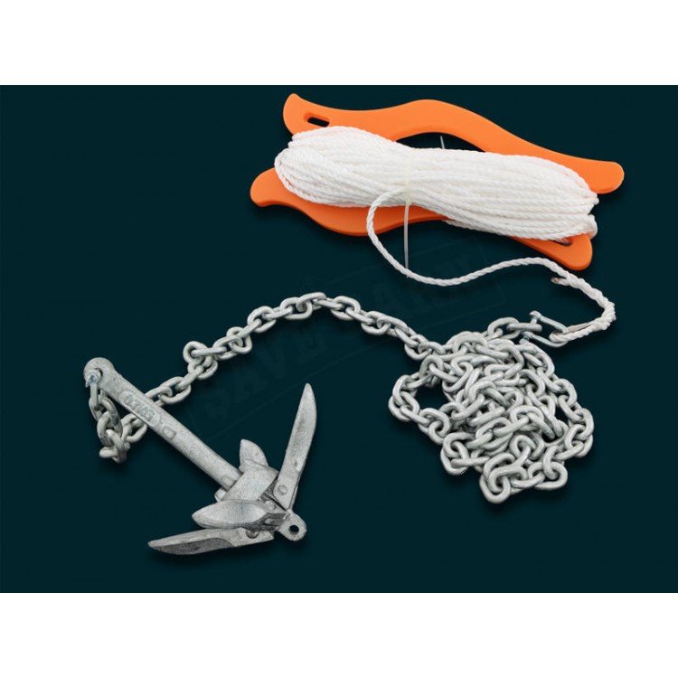 Kayak Anchor Kit with Chain, Rope & 700g Anchor