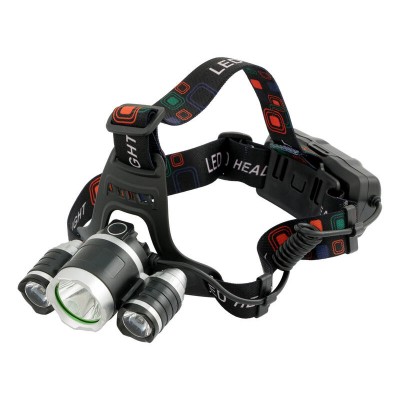 High Power Zoom Headlamp Torch - 3 LED Bulbs - Rechargeable