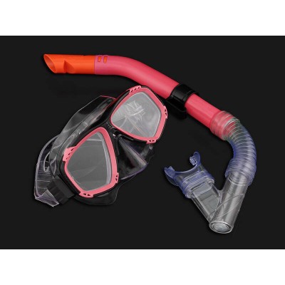 AQUA Mask and Snorkel Dive Set Silicon Adult Size 12+ PINK