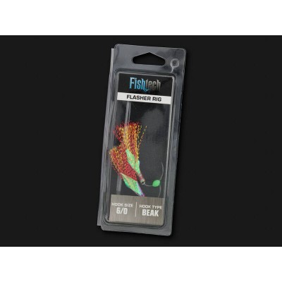 Beak Hook Flasher Rig Size 6/0 - 2 Fish Hooks - FISHTECH