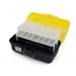Tackle Box with 2 Fold Out Trays - Yellow