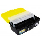 Fishing Tackle Box with 1 Fold-Out Tray - YELLOW | 6 Compartments | PRO-HUNTER