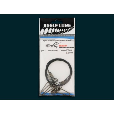 100lb Stainless Steel Wire Fishing Trace - Pack of 3 JIGGLE LURE