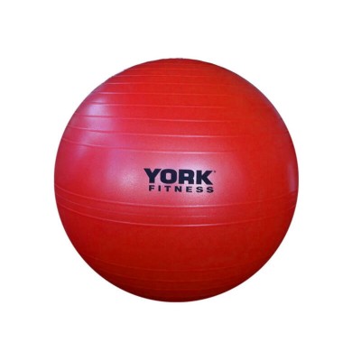 55cm Inflatable Gym Ball - RED  | YORK Anti Burst Yoga, Fitness & Exercise Balls