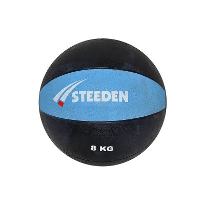 8kg Medicine Ball - 25cm Heavy Duty Rubber Panel STEEDEN Gym Exercise Training