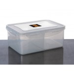 Food Storage Container Bin RECT + Trays + Lid 2.3L