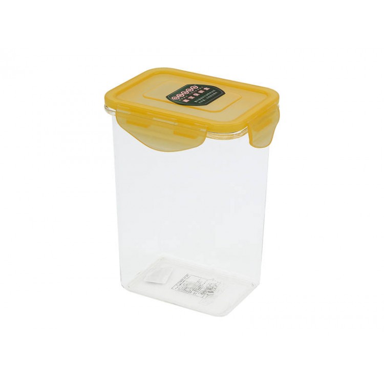Food Storage Container Bin RECT + Lid 1.3L Yellow