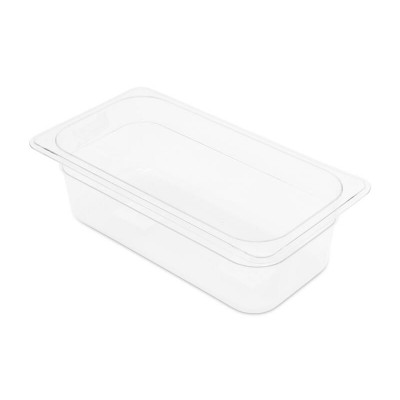 1/3GN 100mm Gastronorm Pan - Clear Polycarbonate - Food Grade