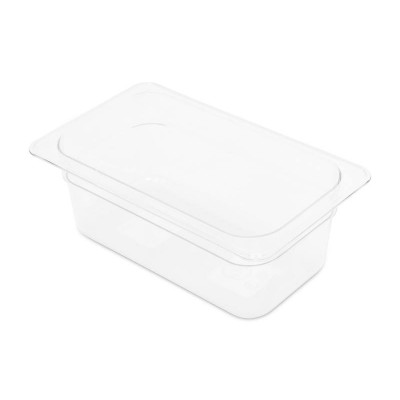 1/4GN 100mm Gastronorm Pan - Clear Polycarbonate - Food Grade