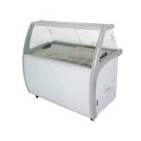 Scooping Ice Cream & Gelato Freezer - Frozen Desert Glass Display Cabinet