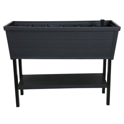 110L Planter Box - Wood Look Elevated Garden Bed - Self Watering