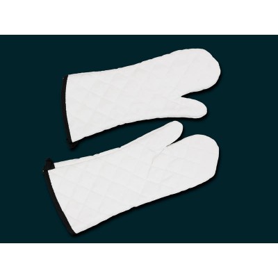 Oven Grill Mitts Gloves 39cm Long - White