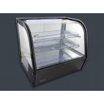 0.7m Commercial Hot Food Cabinet - 120L Heated Countertop 3 Level Glass Display