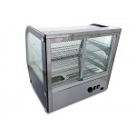 0.7m Commercial Hot Food Cabinet - 120L Heated Countertop 3 Level Glass Display