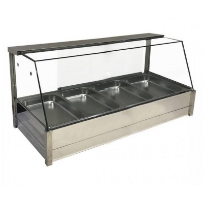 1.4m Commercial Hot Food Display Servery 3kW (15A) Heated Countertop Bain Marie