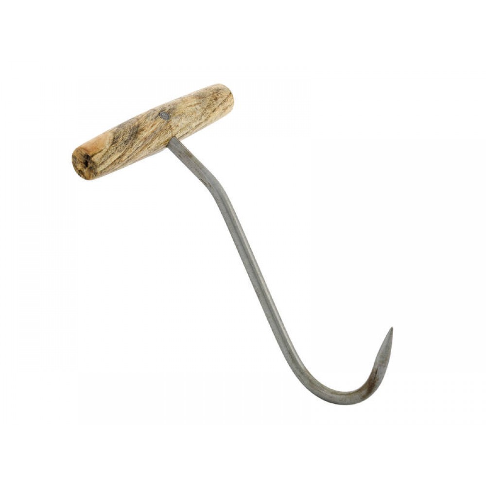 Hay Bale Hook with Wooden Handle