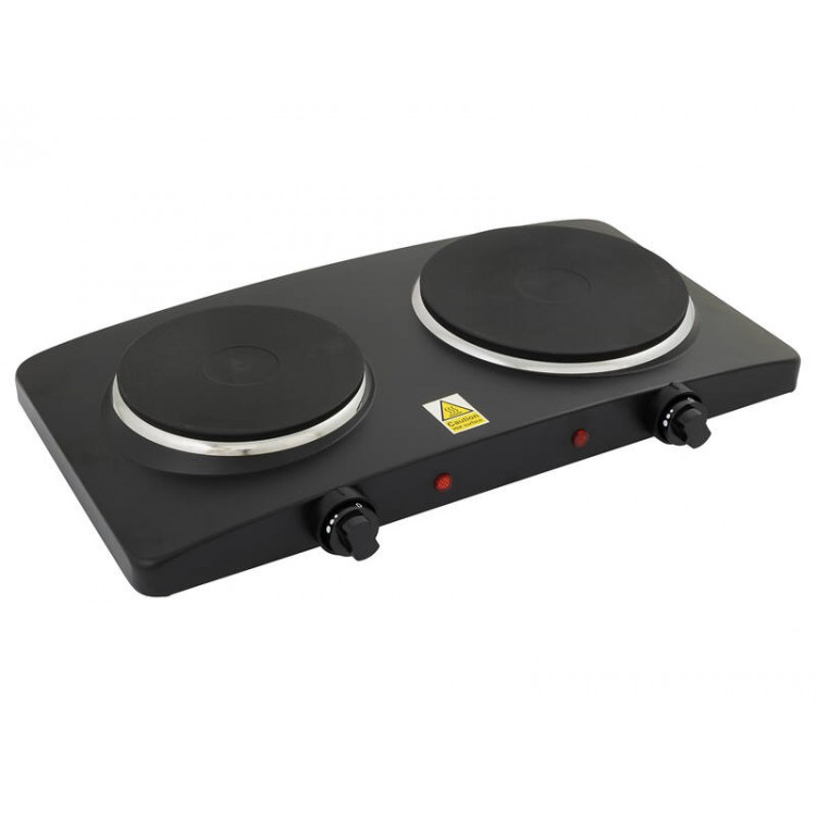 Twin Hotplate Stove | 2.3kW Electric Cooker | 2x Hot Plate | Kitchen Cooktop Hob