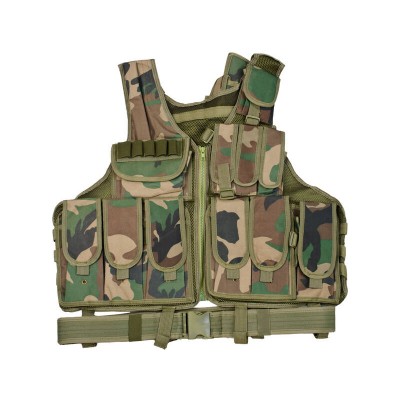 Camo Hunting Shooting Vest with Pistol Holster