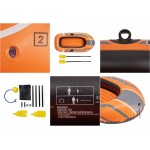 1.84m Inflatable Boat Raft Set with Oars & Pump