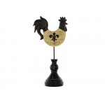 Rooster On Stand 32cm HIGH - Cream Coloured