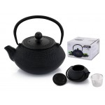 AVANTI 800ml Cast Iron Teapot + Mesh Infuser - Black