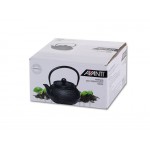 AVANTI 600ml Cast Iron Teapot + Mesh Infuser - Black